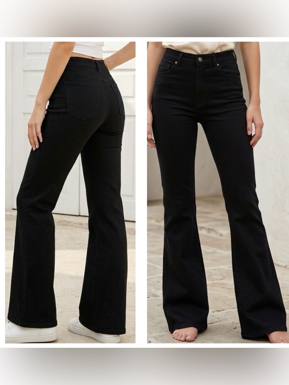Elizabeth and James Women’s Sz 12/31 Black High-Rise Flare Jeans